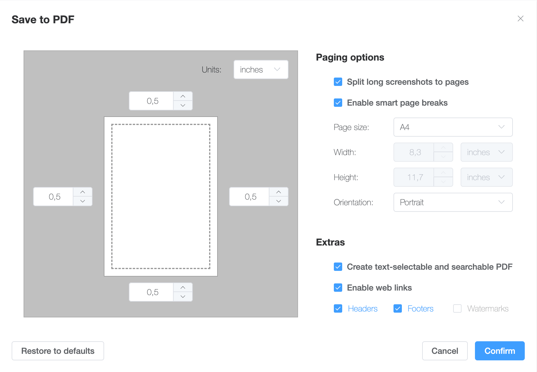 fireshot pro capturing entire page into separate pdfs not working