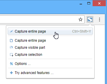 FireShot button for taking screenshots in Edge, Chrome, Firefox and Opera